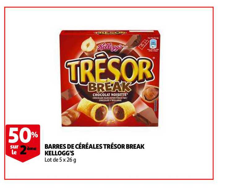 barres de céréales trésor break kellogg's