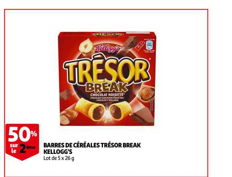 barres de céréales trésor break kellogg's