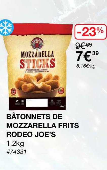 bâtonnets de pozzarella frits rodeo joe's