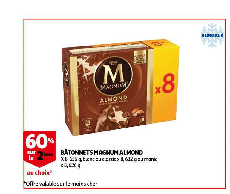 bâtonnets magnum almond