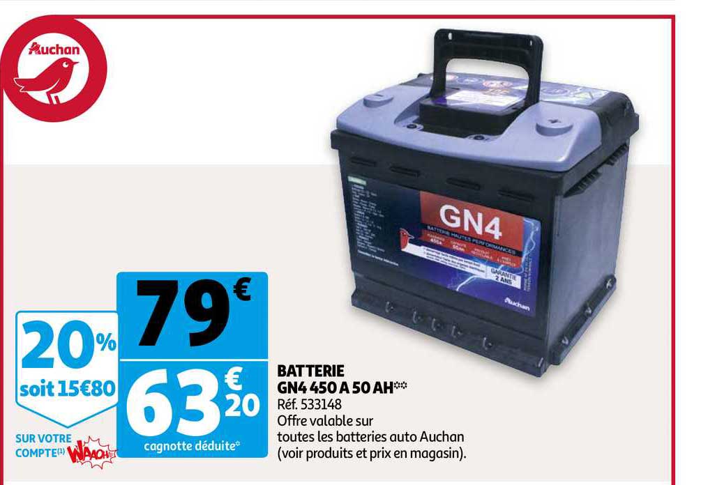 Batterie Gn4 450 A 50 Ah