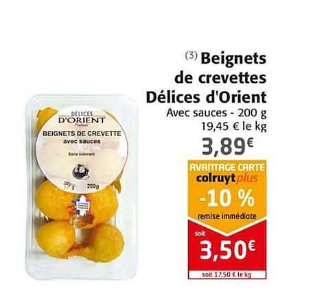 beignets de crevettes délices d'orient