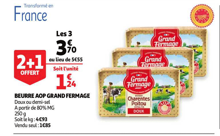 beurre aop grand fermage