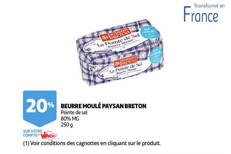 beurre moulé paysan breton