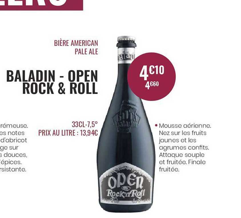 bière american pale ale baladin - open rock & roll