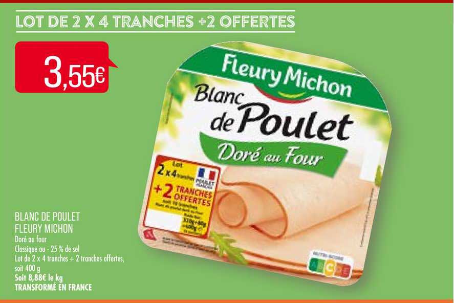 blanc de poulet fleury michon