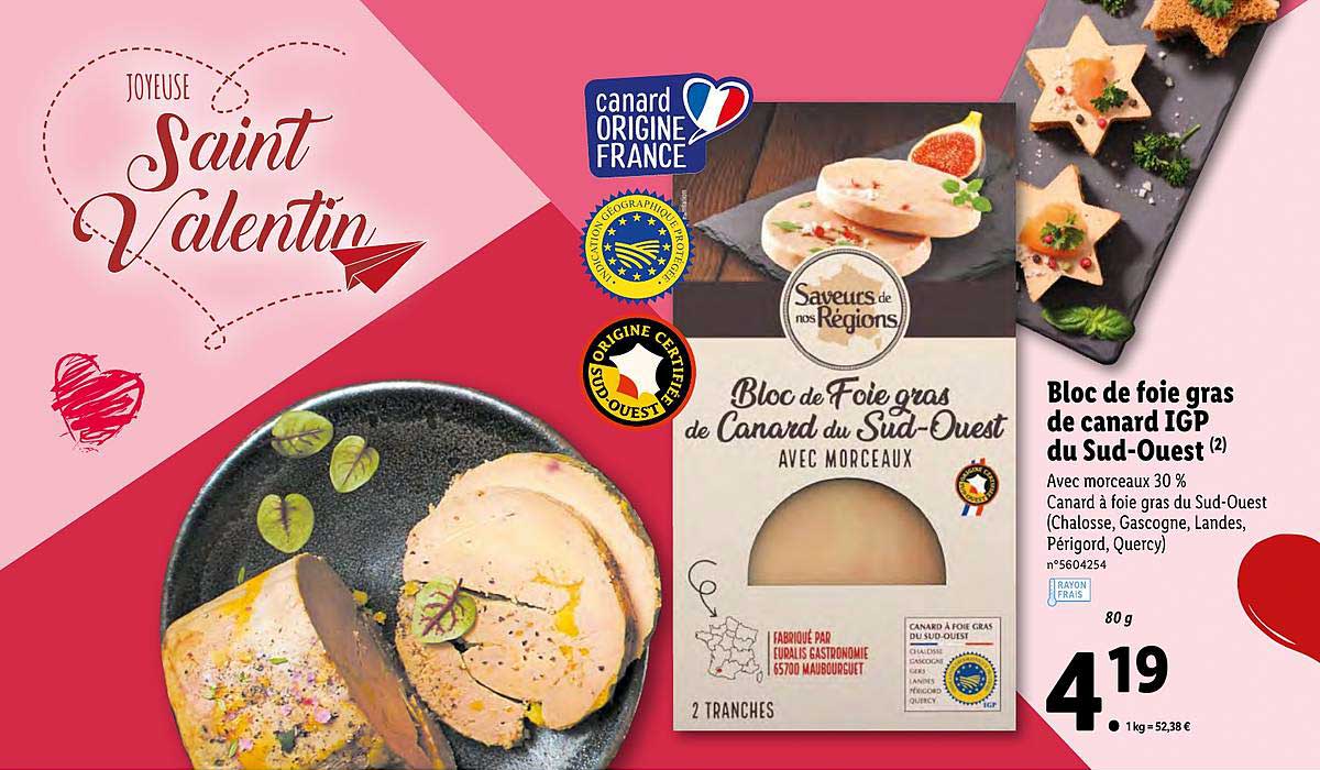 bloc de foie gras de canard igp du sud-ouest saveurs de nos régions