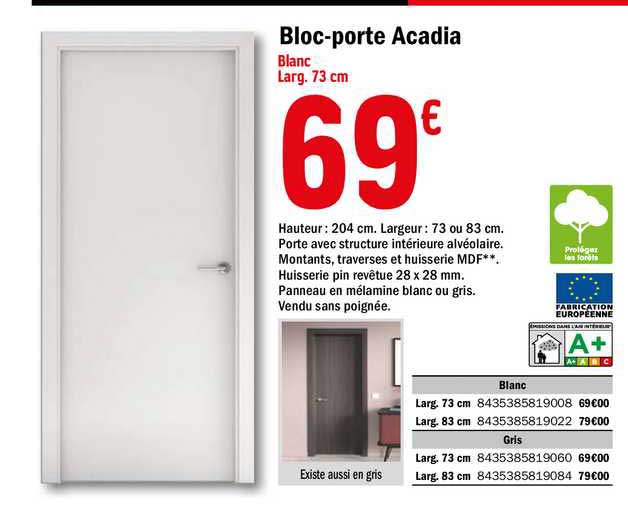 bloc-porte acadia
