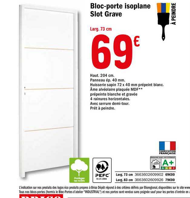 bloc-porte isoplane slot grave