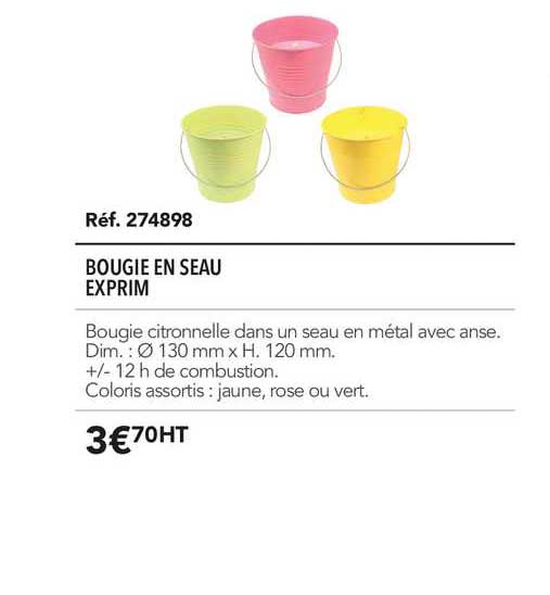 bougie en seau exprim