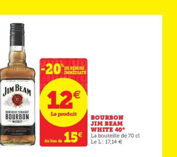 bourbon jim beam white 40°