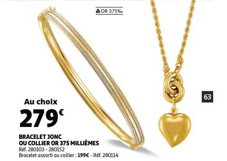 bracelet jonc ou collier or 375 millièmes
