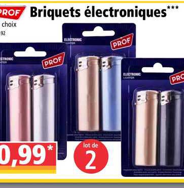briquets électroniques prof