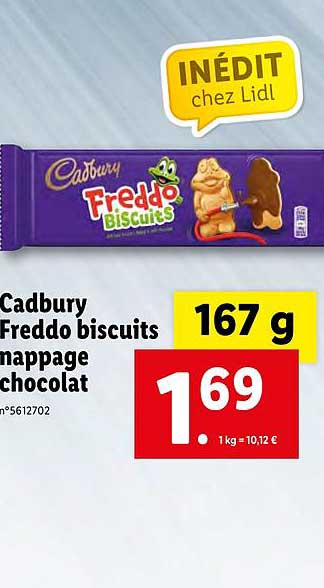 cadbury freddo biscuits nappage chocolat