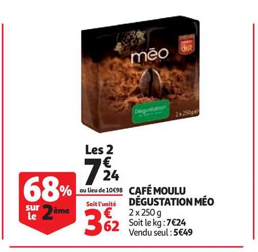 Café Moulu Dégustation Méo