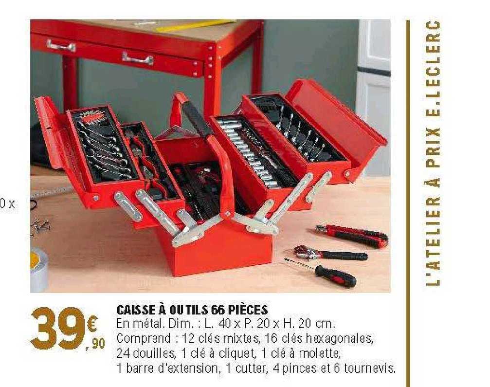 Caisse à Outils 66 Pièces