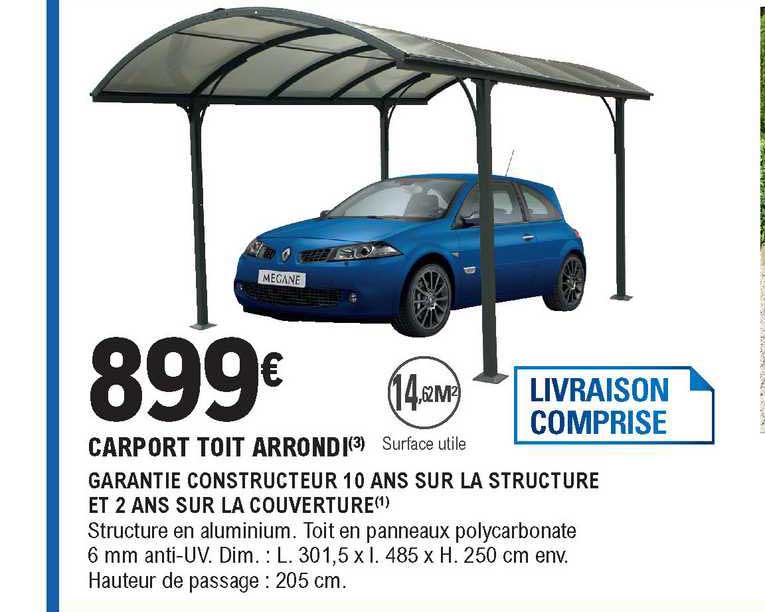 carport toit arrondi
