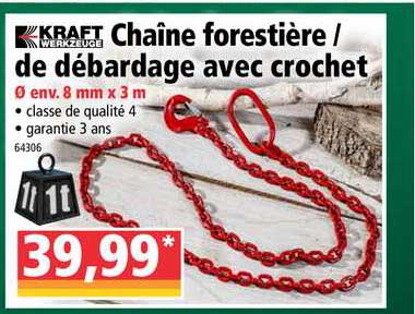 chaîne forestière - de débardage avec crochet kraft