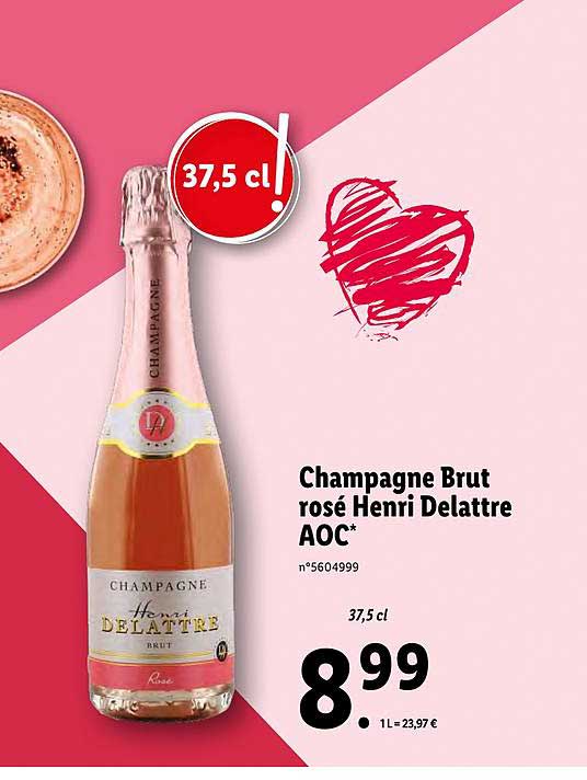 Champagne Brut Rosé Henri Delattre Aoc