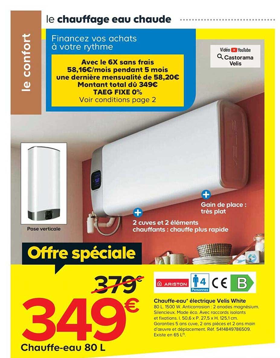 chauffe-eau électrique velis white