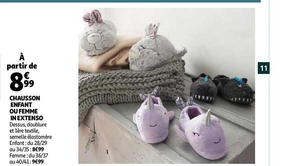 chausson enfant ou femme in extenso