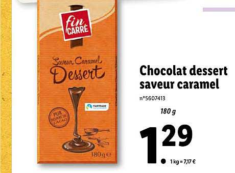 Chocolat Dessert Saveur Caramel Fin Carré