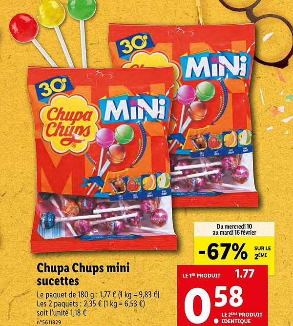 chupa chups mini sucettes