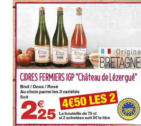 cidres fermiers igp "château de lézergué"