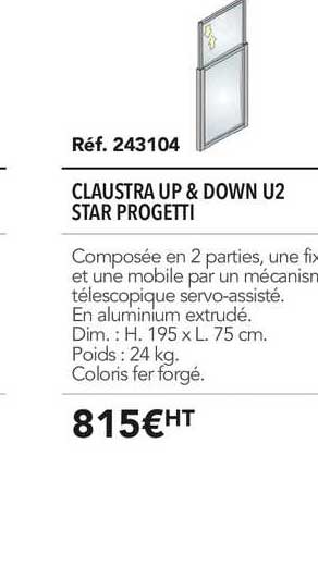 claustra up & down u2 star progetti