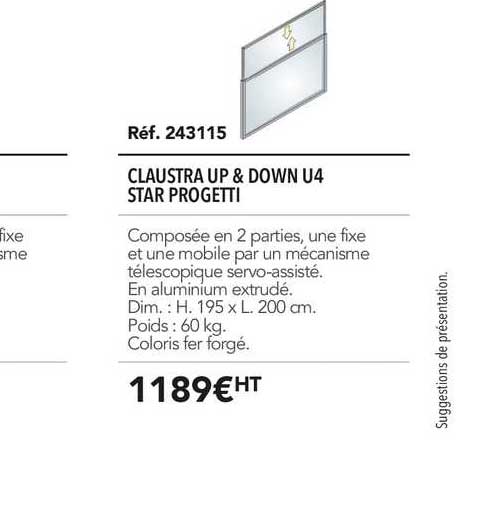 claustra up & down u4 star progetti