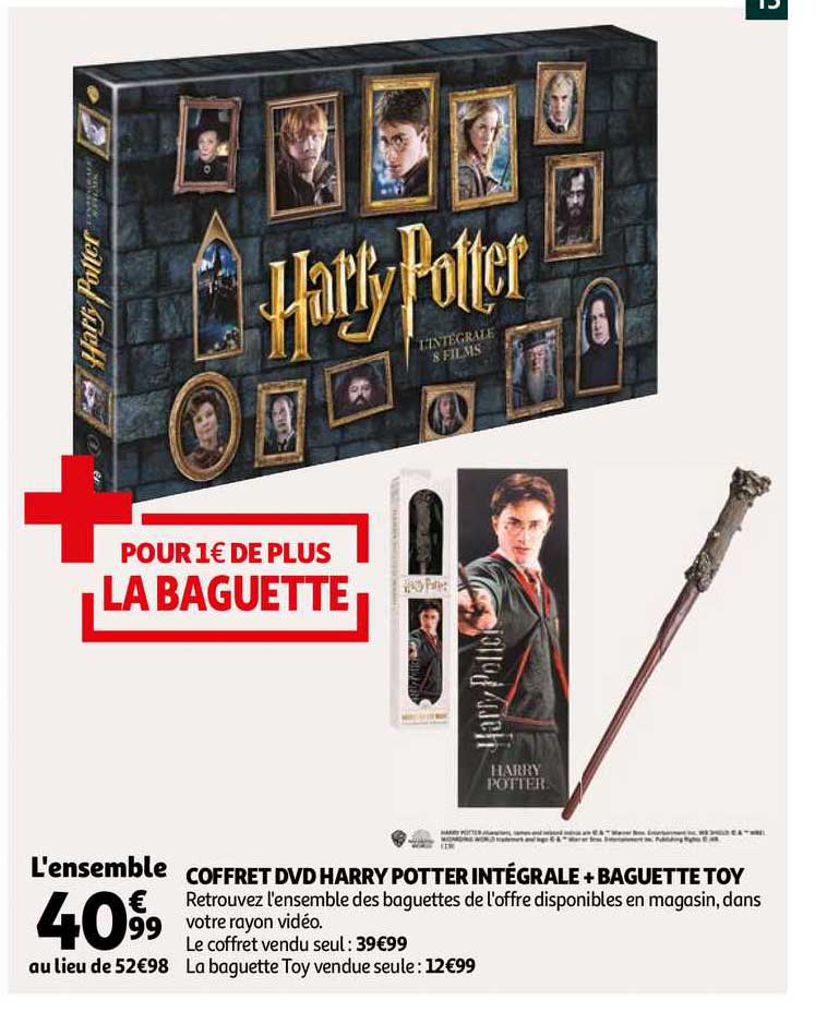 Coffret Dvd Harry Potter Intégrale + Baguette Toy
