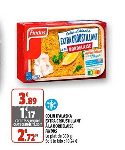 Colin D'alaska Extra Croustillant à La Bordelaise Findus