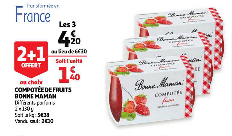compotée de fruits bonne maman