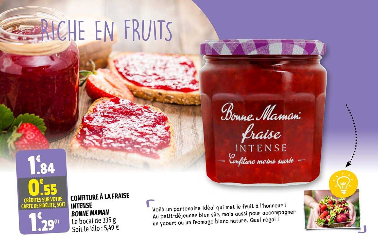 confiture à la fraise intense bonne maman