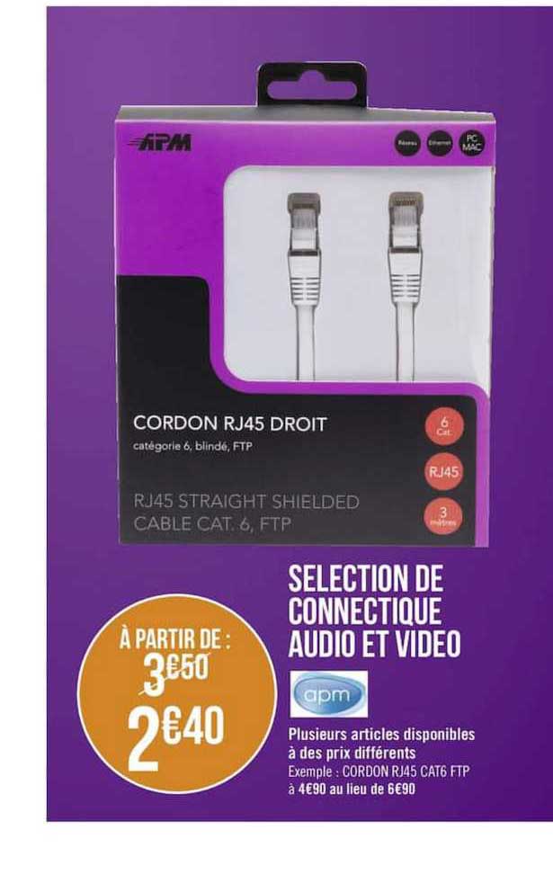 Cordon Rj45 Droit Apm