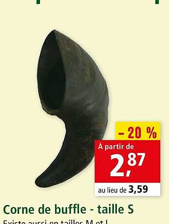 corne de buffle - taille s