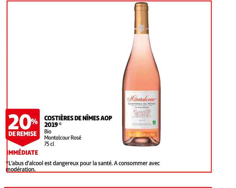 costières de nîmes aop 2019 montalcour rosé