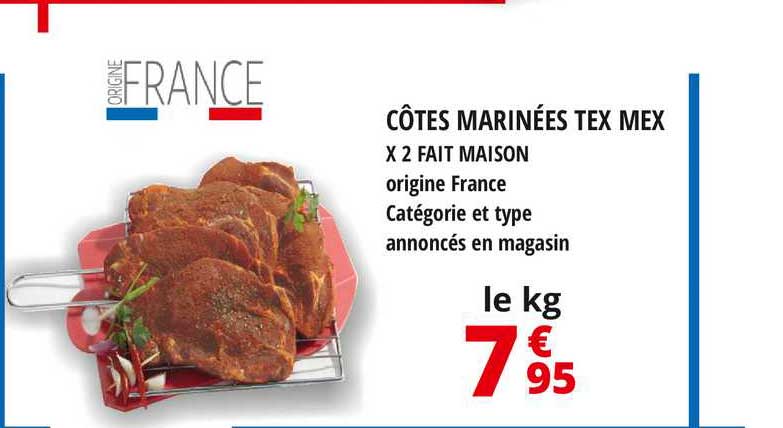 côtes marinées tex mex