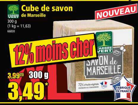 cube de savon de marseille l'arbre vert
