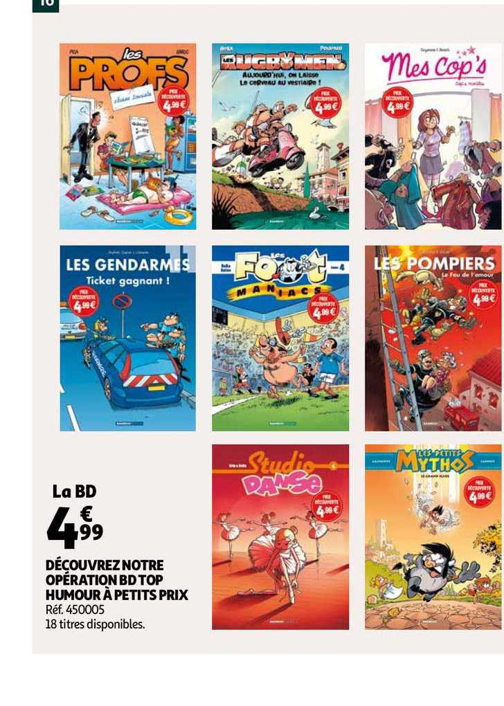 découvrez notre opération bd top humour à petits prix