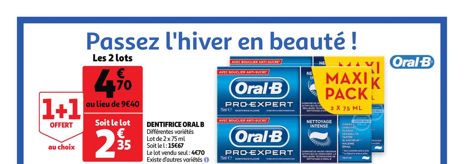 dentifrice oral b