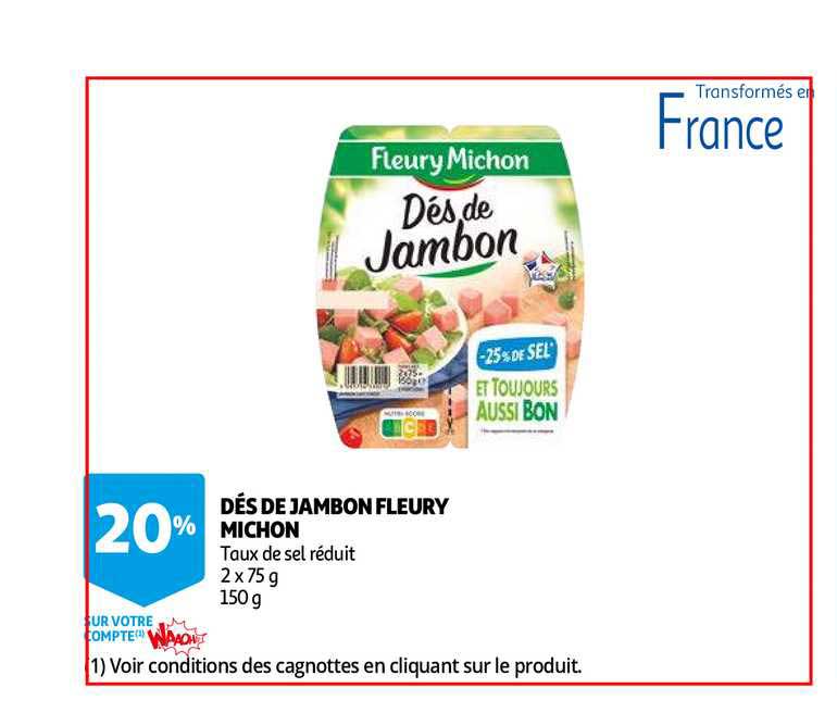 dés de jambon fleury michon