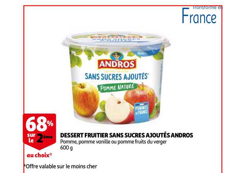 Dessert Fruitier Sans Sucres Ajoutés Andros