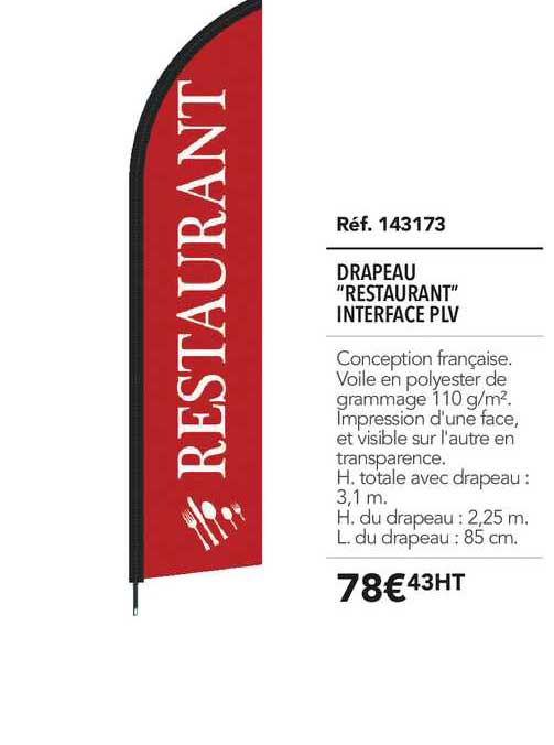 drapeau restaurant interface plv