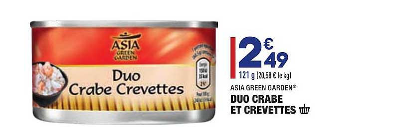 duo crabe et crevettes asia green garden