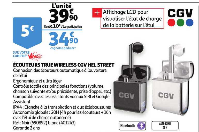 écouteurs true wireless cgv hel street