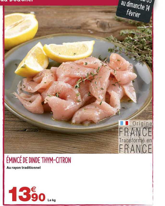 émincé De Dinde Thym-citron