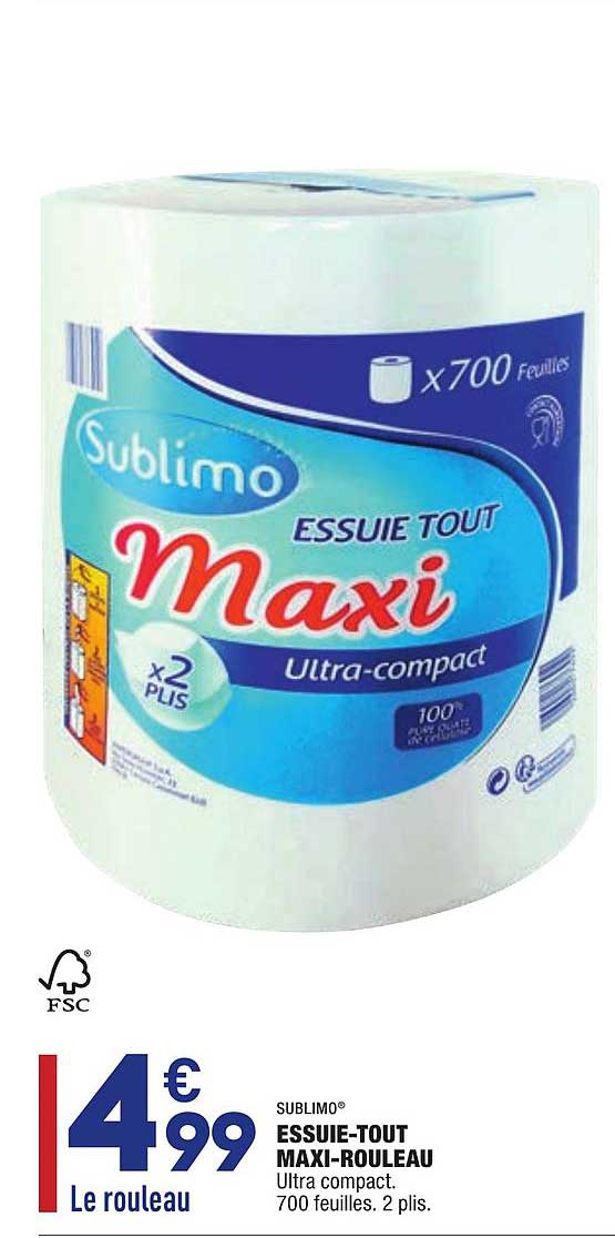 essuie-tout maxi-rouleau sublimo