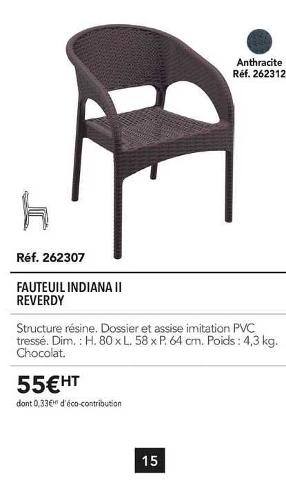 fauteuil indiana ii reverdy