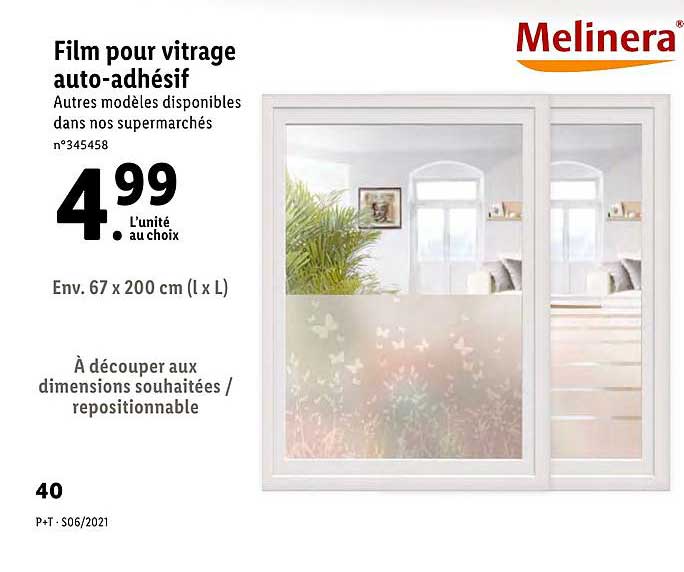 fim pour vitrage auto-adhésif